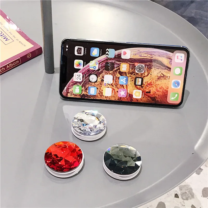 Блестящий бриллиантовый держатель для телефона с кольцом на палец IPhone Huawei