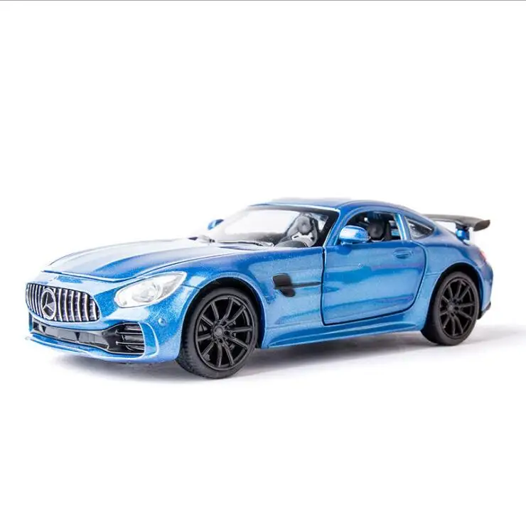 1:32 Масштаб mercedes Модель гоночного автомобиля игрушка для Benz AMG GTR спортивный