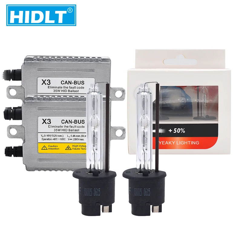 HIDLT 35W Car Light Xenon Canbus HID Kit DLT X3 No Error Canbus Ballast With Yeaky H1 H7 H11 9005 9006 D2H Auto Headlamp Bulbs