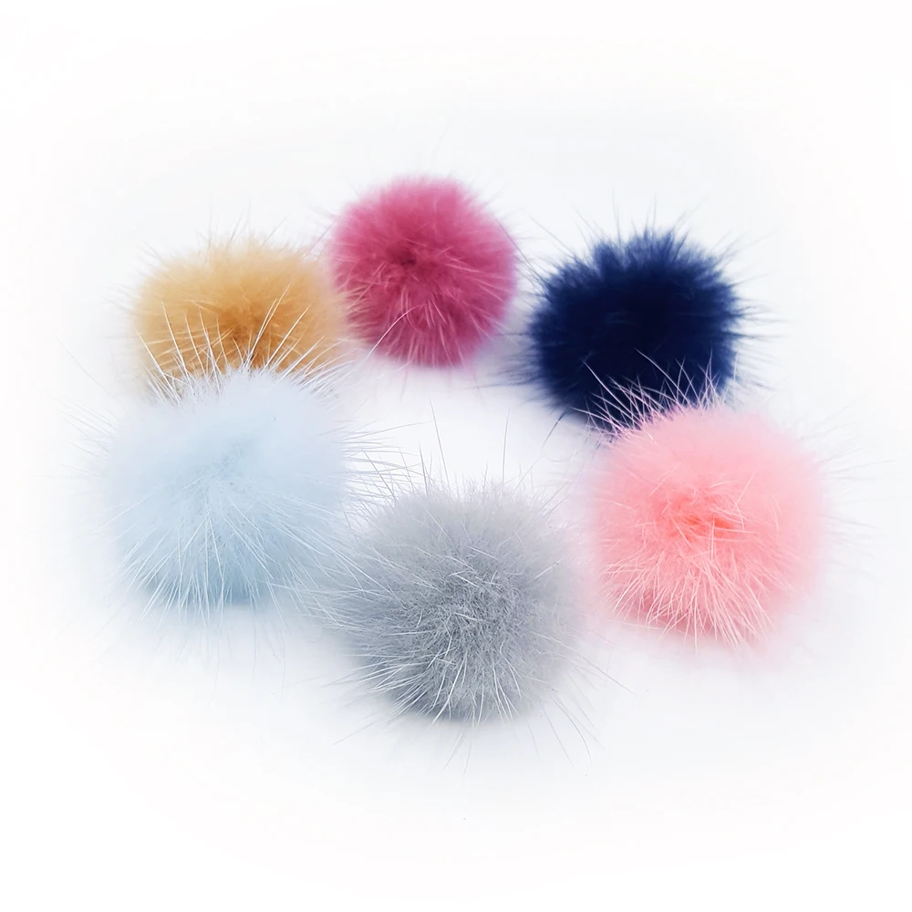 

Lavida F09 3cm/100pcs Genuine Mink Fur Ball/Fur Pom Pom/Jewelry Accessories/Earrings Ring Handbag Phone Materials/Jewelry making