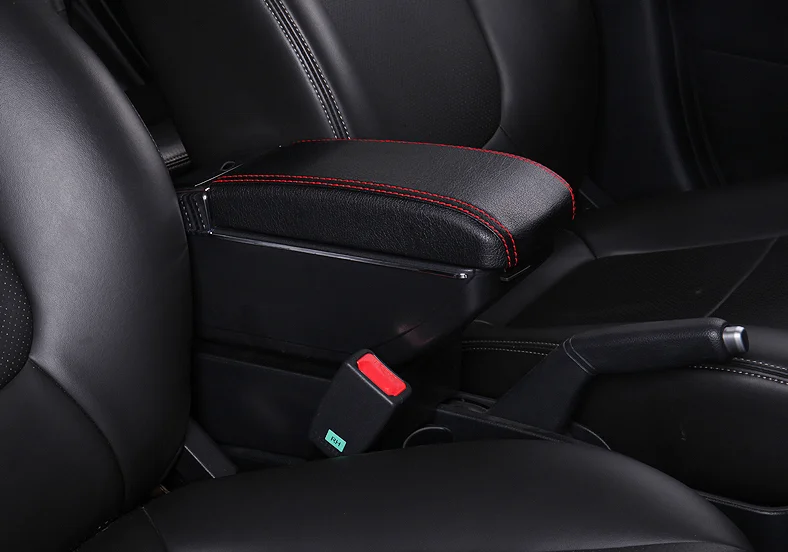 black red Аксессуары для автомобиля внутренний подлокотник рука опора для рук для гольфа 6 подлокотник с держателем чашки зажигалка USB зарядные устройства - Название цвета: black red