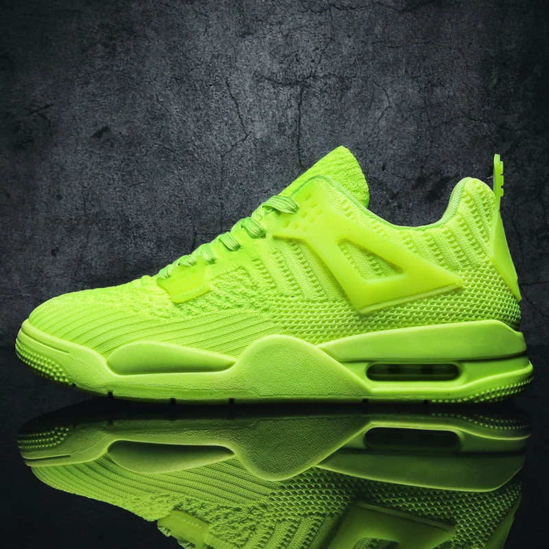 

EKOPCZ Fashion Men Shoes 2019 Spring Summer Green Casual Shoes Lace Up Breathable Sneakers Men Red Mens Trainers Basket Homme