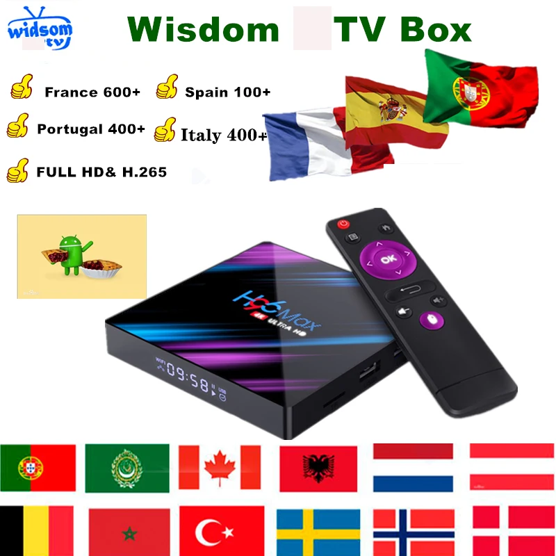 H96 Max3318 коробка android 9 0 Франция IP ТВ m3u арабский Алжир Германия Бельгия Нидерланды
