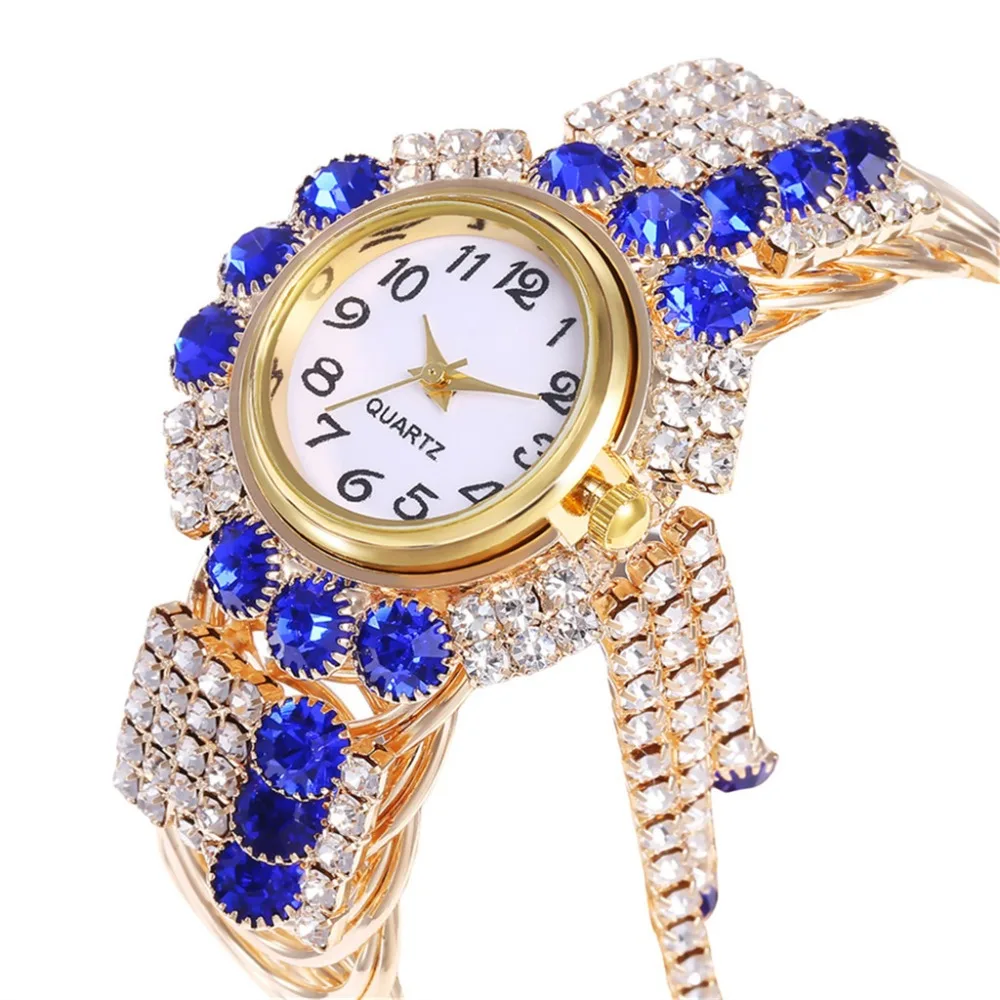 Топ бренд класса люкс Красочные Полный алмаз женские s Wayches креативные женские часы-браслет платье Вечерние кварцевые женские часы