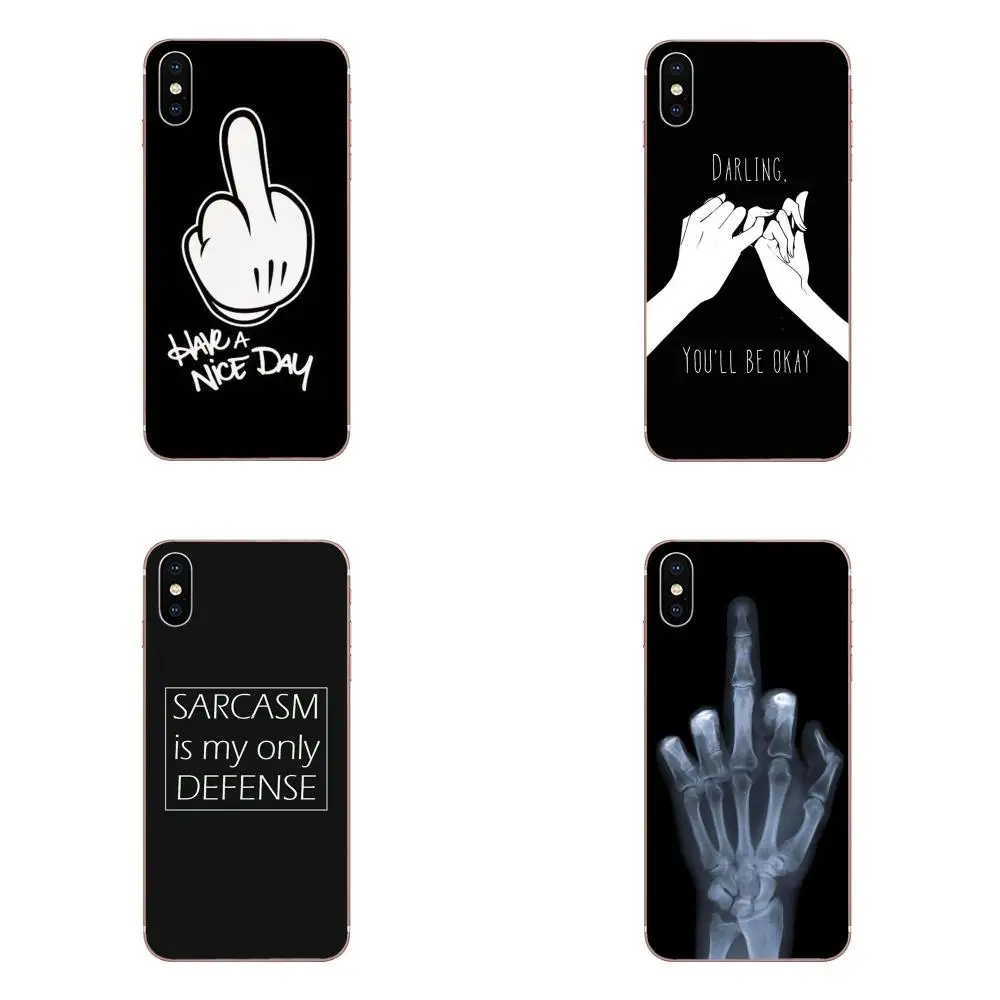 For Huawei Honor 4C 5A 5C 5X 6 6A 6X 7 7A 7C 7X 8 8C 8S 9 10 10i 20 20i Lite Pro TPU Pattern Phone Mouse Finger Have A Nice Day | Мобильные