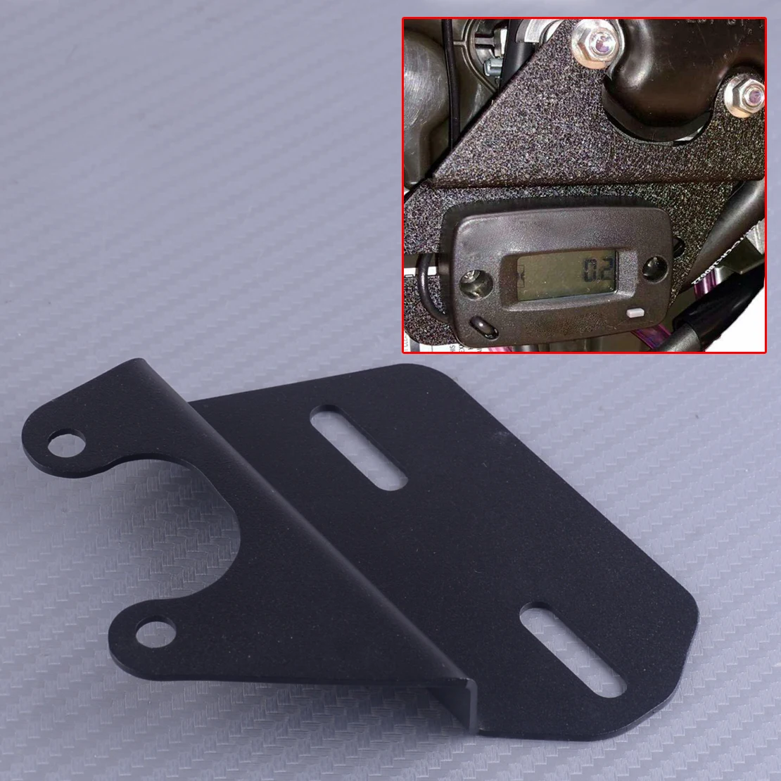 LETAOSK Black Steel Universal Tach Hour Meter Mounting Bracket Fit for Honda Generators EU1000I EU2200i EU2000i