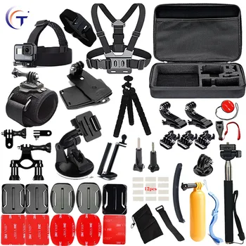 

QQT accessories set T-36 / helmet strap + fixed base + 360 arm strap + suction cup ... for Gopro hero8 / 7/6/5/4, SJCAM / EKEN