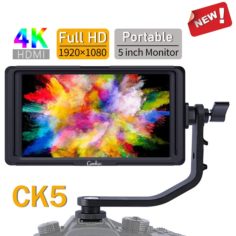 Camkoo CK5 5 дюймовый IPS цифровой зеркальной камеры полевой монитор 4K HDMI FHD 1920x1080 DC