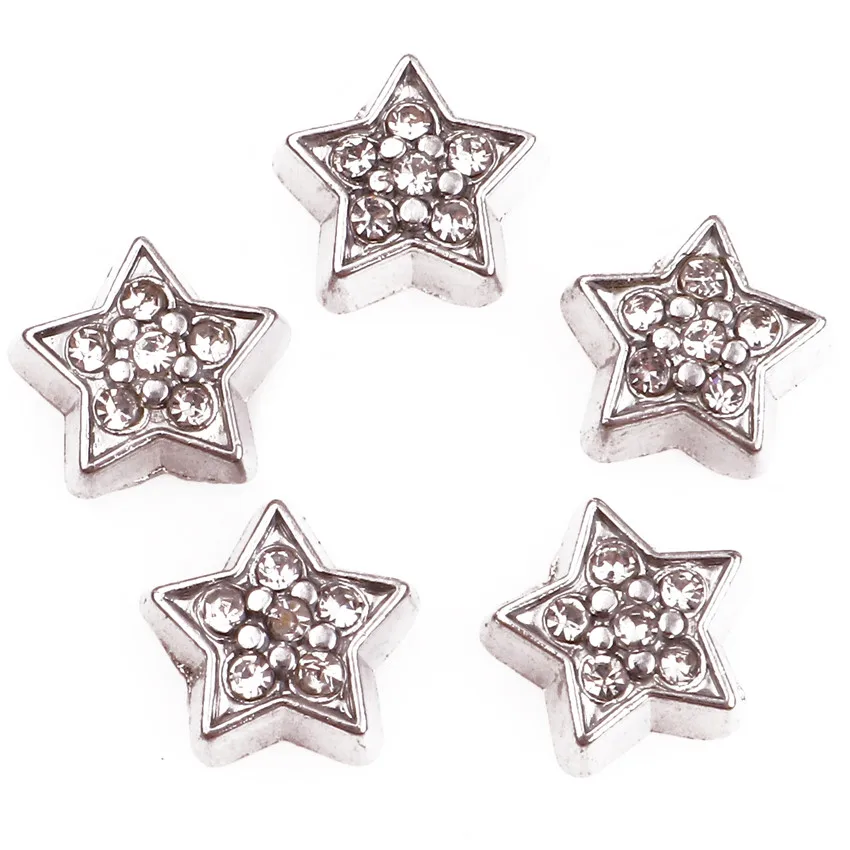 

20PCS/lot Alloy Rhinestones Star Floating Locket Charms Fit For DIY Memory Magnetic Locket Jewelrys Making