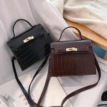 

Women's Bag Vintage Leather Crocodile Pattern Crossbody Bags PU Leather Crossbody Bags Women Luxury Handbags
