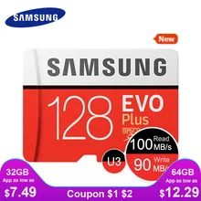 МОЛЛ SAMSUNG Карты Памяти EVO+ 256 ГБ 128 ГБ 64 ГБ 32 ГБ 16 ГБ EVO Плюс SDHC SDXC Micro SD Класса EVO+ EVO Class 10 С10 Максимальная Скорость 80 М/с карта памяти микро сд для телефона карта памяти micro sd