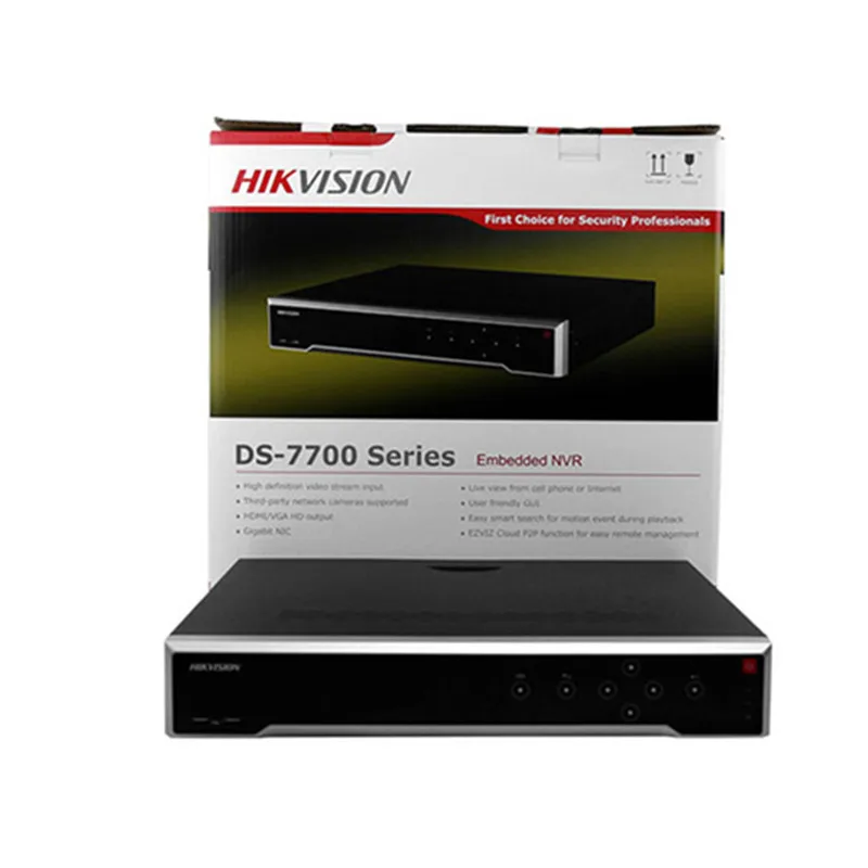 Hikvision Оригинальная английская версия 4K NVR DS-7716NI-K4 DS-7732NI-K4 с 4 SATA без POE портов, H.265 до 8MP