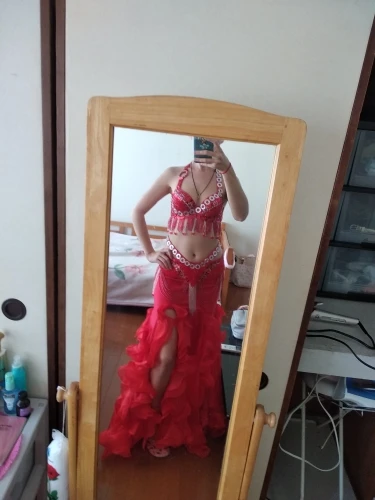 Sexy Women Bellydance costume Long Ruffle carnaval Skirt Side Slit Purple Red White Blue Pink Solid Color Dancing Performance Cl