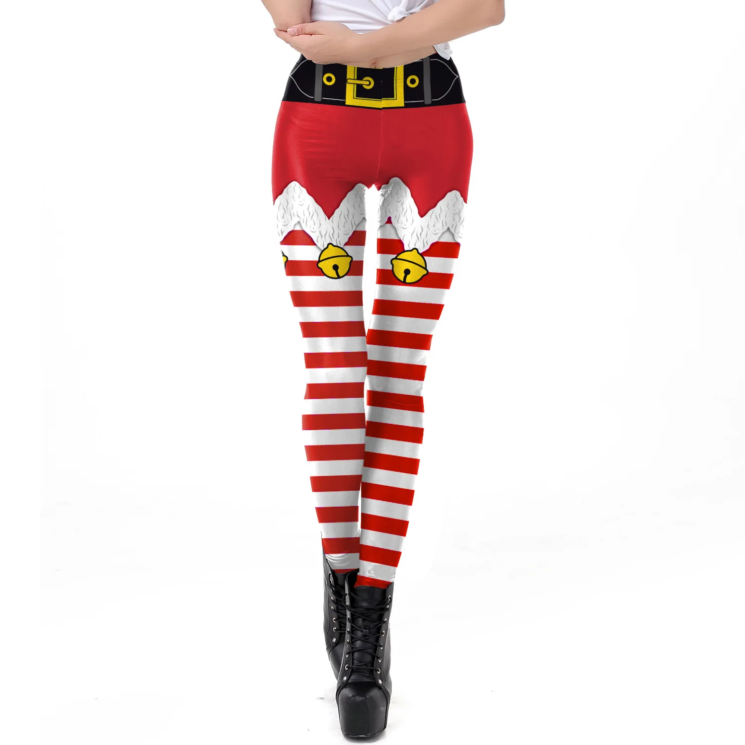 Рождественские женские леггинсы с 3D рисунком, милые леггинсы размера плюс по щиколотку, сексуальные леггинсы, женская одежда, леггинсы - Цвет: SKDK079