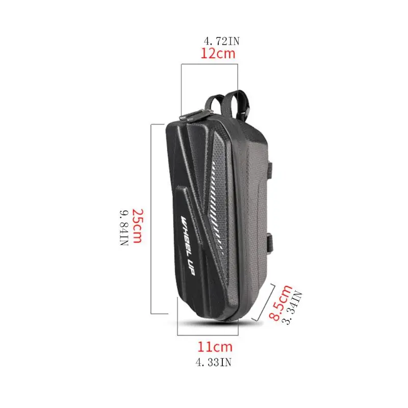 Electric Scooter Folding Bike Front Storage Bag EVA Hard Shell Large Capacity Balance Rainproof Handlebar Charger Repair