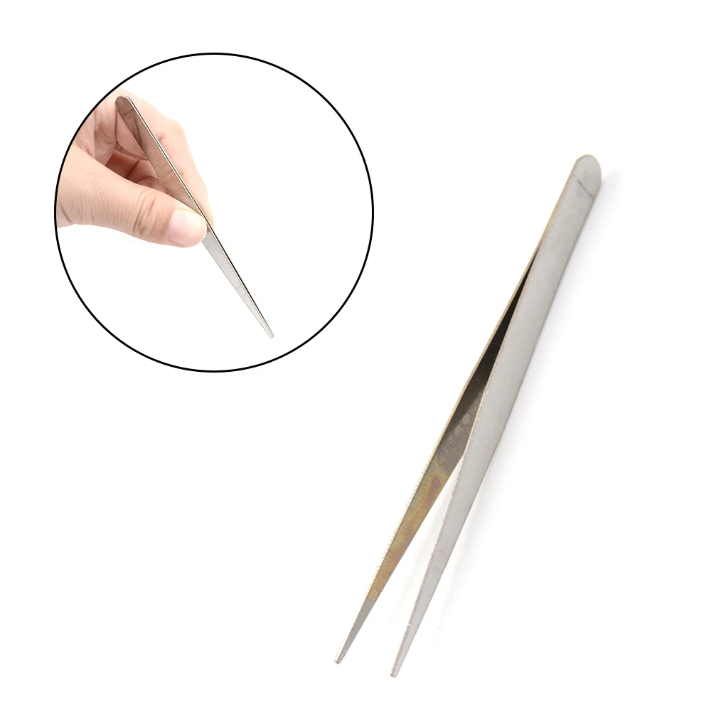 Pinzas rectas de acero inoxidable para jardín, herramienta de trabajo