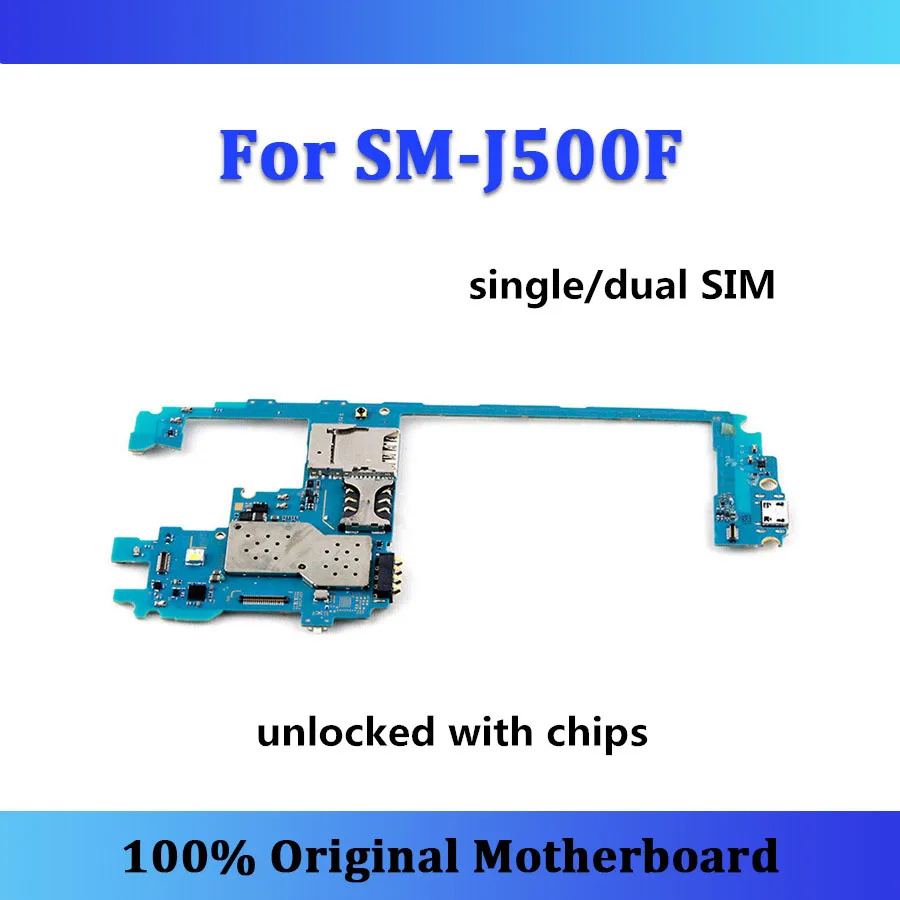 Разблокированная материнская плата для samsung Galaxy J5 J500F, одна/две sim-карты с чипами, материнская плата, оригинальная сменная плата J500F