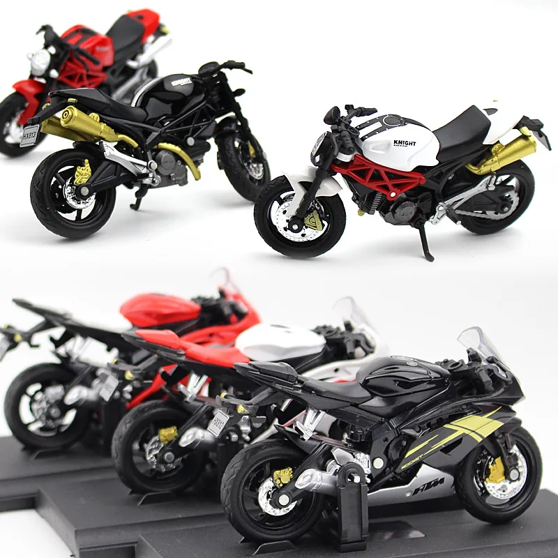 6 type fou magique doigt alliage moto modèle 1:16 Simulation plier route Mini course jouets adulte Collection cadeaux