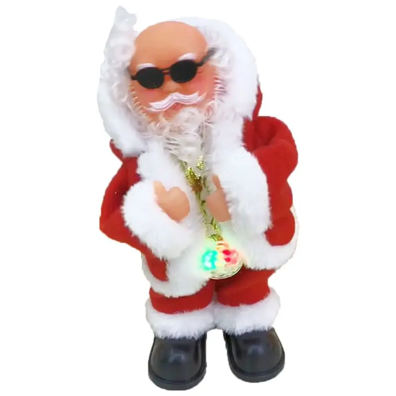 Christmas Decorations Singing Santa Claus Automatic Uncap Electric Music Children Toy