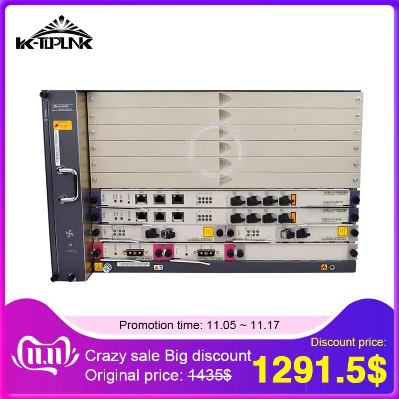 Бренд для HUAWEI MA5683T GPON OLT 2 шт SCUN, 2 шт 10G X2CS плата связи, 2 шт PRTE платы питания, Оптический линейный терминал