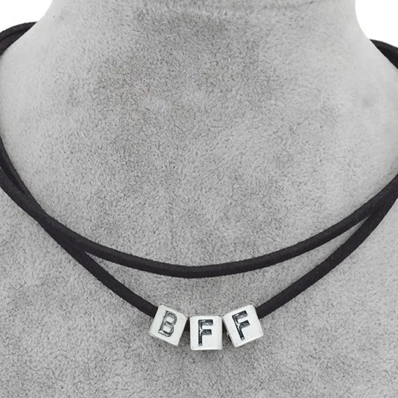 Ожерелье BFF Torque Best Friend Forever Charm Girly Luxury Уникальный кубический металлический