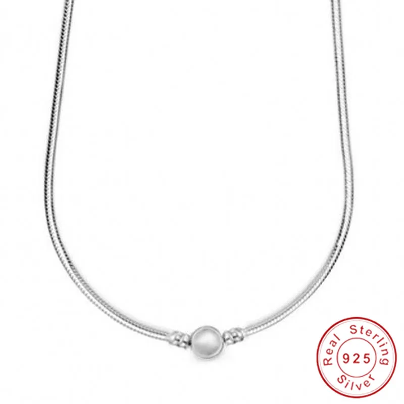 Pack De 10 Collares De Cadena Serpiente Plateada - 50 Cm, Ajuste A Cuentas Europeas, Ideal Para Bisutería