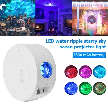 

Starry Sky Projector Ocean Waving Lights 360 Degree Rotation Night Lighting Rechargeable Ocean Projector Light For Bedroom