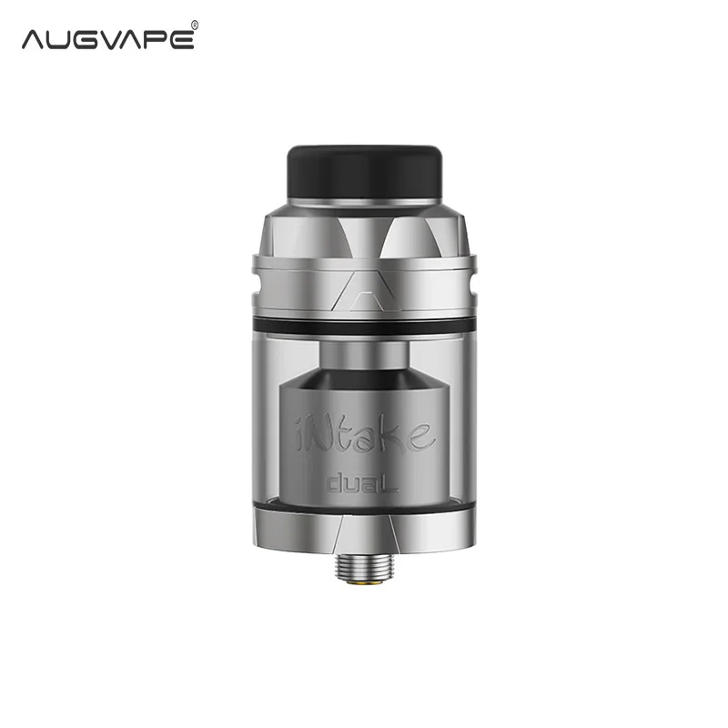 Augvape Впускной двойной RTA 4,2 мл/5,8 мл Vape Танк двухслойный распылитель 26 мм Leekproof сверху в сторону воздушный поток Топ наполнение электронной сигареты - Цвет: Серебристый