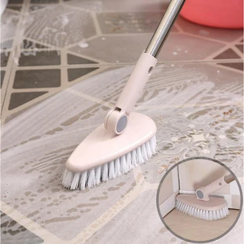 

Home Cleaning Brush Long Handle Floor Brush Stiff Tile Bathroom Toilet Brush Floor Tile Cleaning Removable Kitchen Brushes