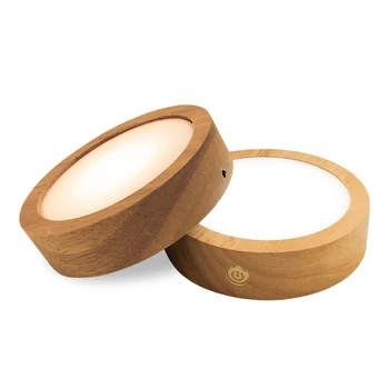 

LED light holder ultra-thin solid wood wine coaster with charging cable