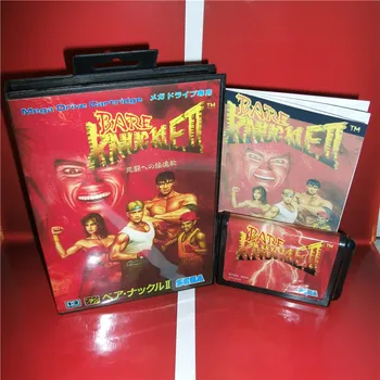 

MD games card - Bare Knuckle 2 Japan Cover with Box and Manual for MD MegaDrive Genesis Video Game Console 16 bit MD card
