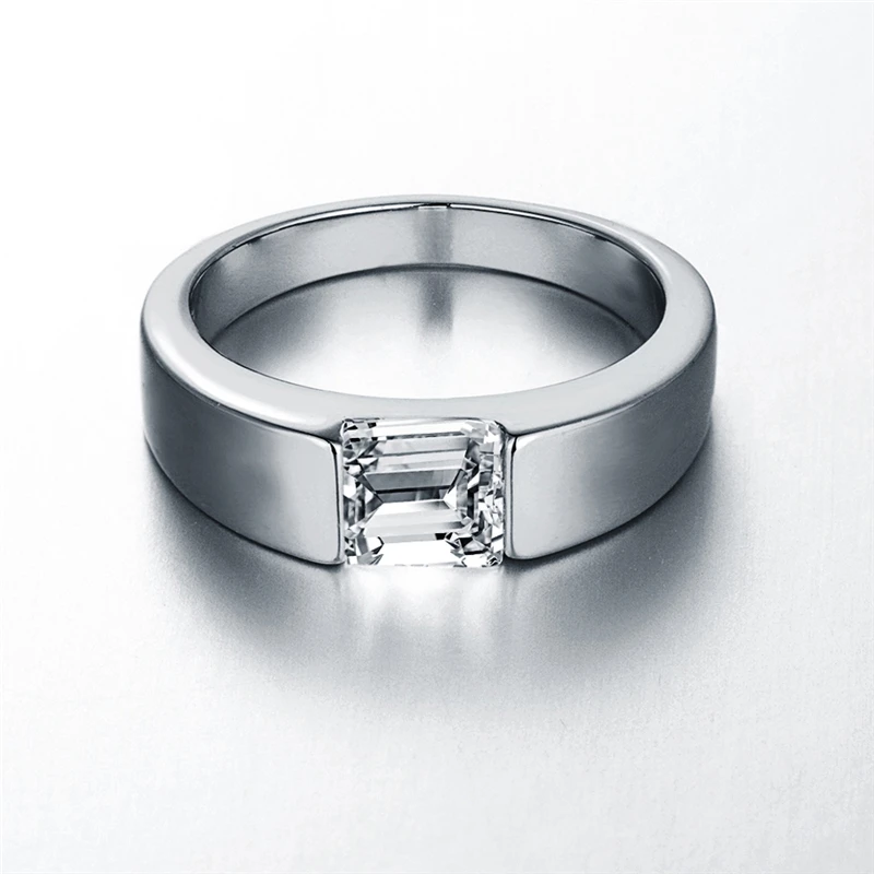 Обручальные кольца для мужчин и женщин из чистого серебра 925 кольцо с большим цирконием обручальное кольцо для помолвки ювелирные изделия аксессуары Bague Anillo подарок