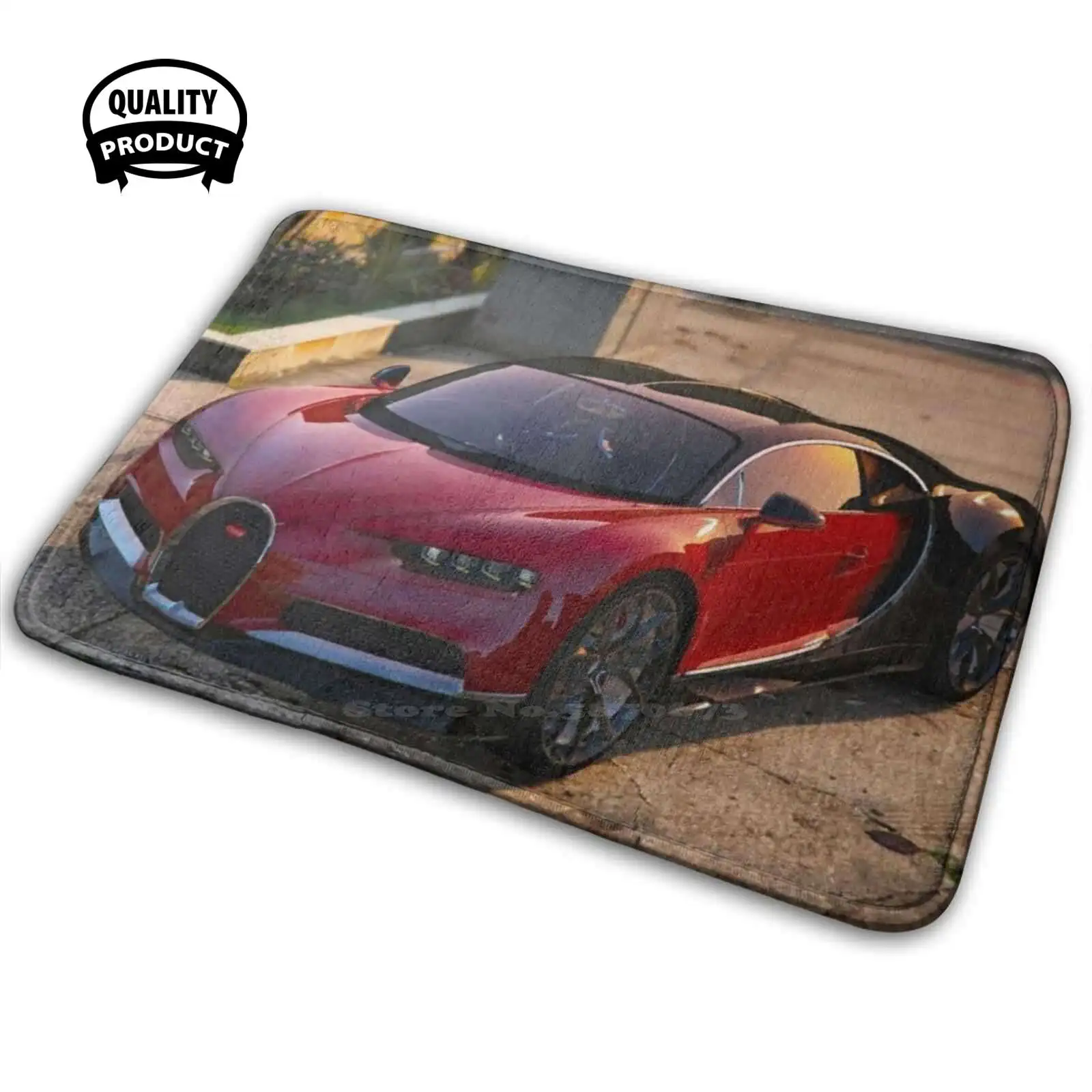 Bugatti Chiron Soft House Family Anti-Slip Mat Rug Carpet Bugatti Chiron Bugatti Hypercar Supercar Sports Car Foreign Car