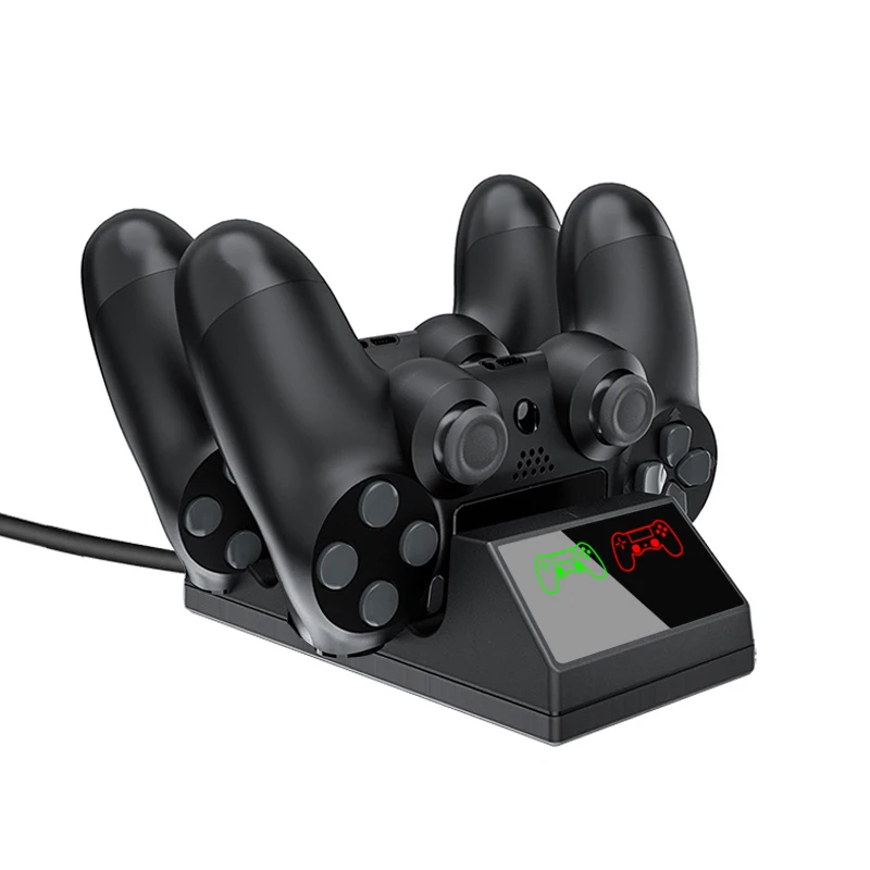 PS4 контроллер зарядное устройство usb зарядная док-станция со светодиодный светильник для sony Playstation 4/PS4/Pro/тонкий беспроводной контроллер