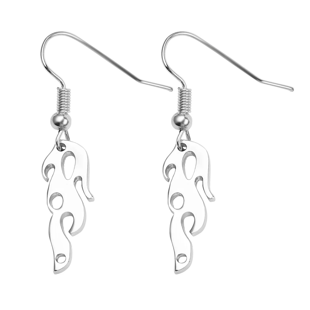 

Women Pendant Earrings Fashion Creative Punk Fire Flame Earrings Decor Charm Alloy String Statement Ear Rings Wedding Jewelry