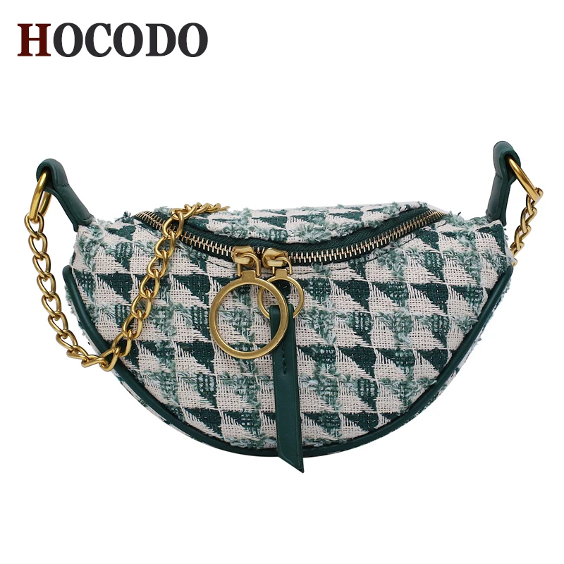HOCODO, зимние сумки через плечо на цепочке для женщин,, маленькая модная сумка-мессенджер на плечо, Женская дорожная сумка на грудь и кошельки