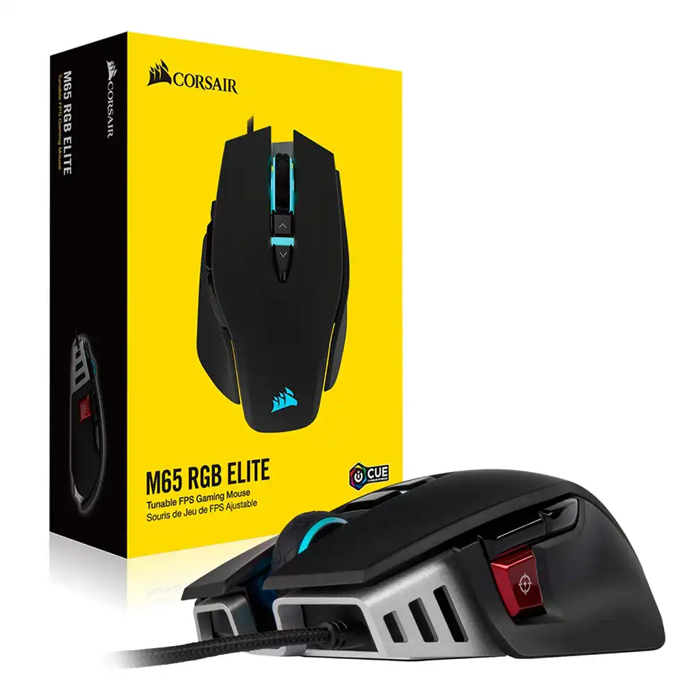 Corsair M65 Rgb Elite Tunable Fps Gaming Mouse Backlit Rgb Led Dpi Optical Cn Version Black And White Mice Aliexpress