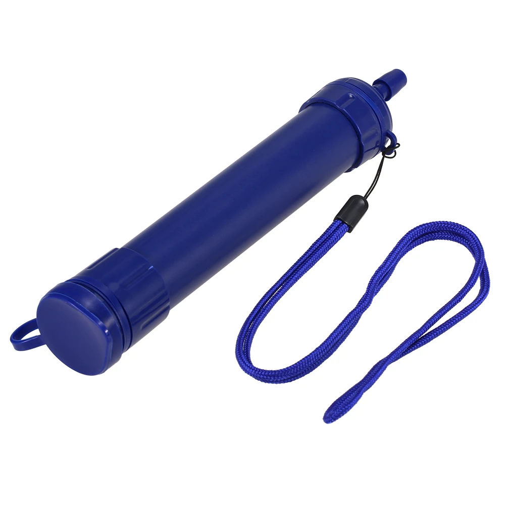 Dark blue Открытый походный фильтр для воды соломинка система фильтрации воды для аварийной подготовки Путешествия альпинизмом Кемпинг Туризм - Цвет: Dark blue