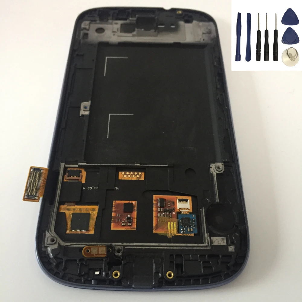 

For Samsung Galaxy S III S3 I9300 Touch Screen Digitizer Sensor + LCD Display Panel Module Assembly With Frame + Free Tools
