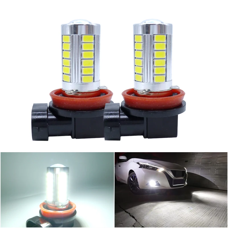 2x Auto Driving Fog Lights H8 H11 H7 9005 9006 HB3 HB4 LED Lamp For Ford Kuga 2018 2017 2016 2015 Focus Mondeo Explorer | Автомобили и