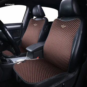 

FUZHKAQI 12V Heated car seat cover for BMW all models e39 e39 f11 f30 f10 x1 x2 x4 x3 e46 x5 x6 e70 winter cushions car styling