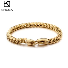 Серебряный/золотой браслет-цепочка из нержавеющей стали для мужчин и женщин, модные вечерние ювелирные изделия, лучший подарок