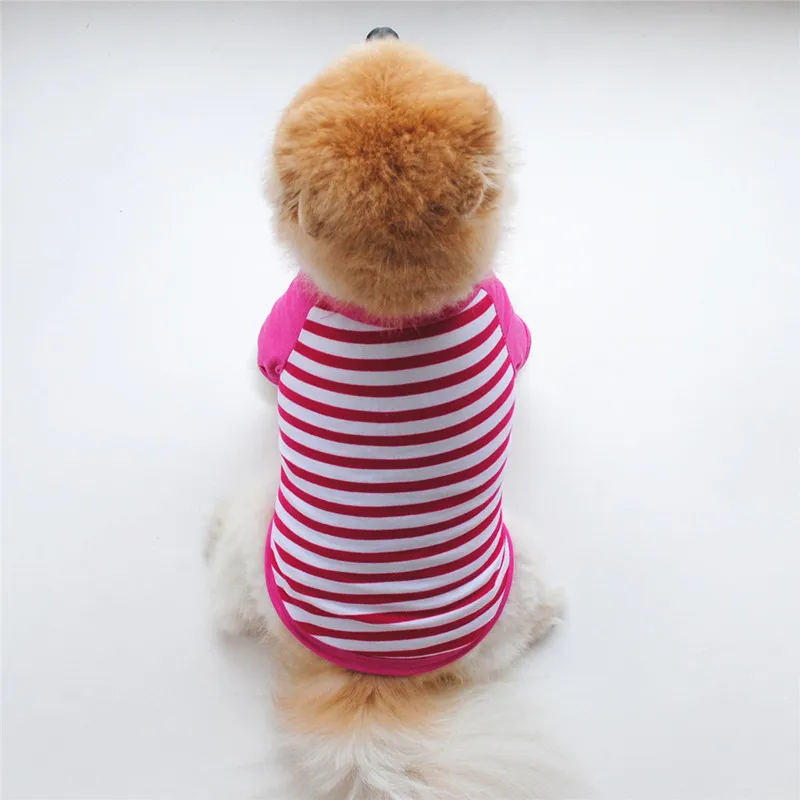 2019 Pet Dog Clothes For Small Dogs Cat Dog Striped Vest Summer chihuahua Pet Tee Shirt Puppy Clothing