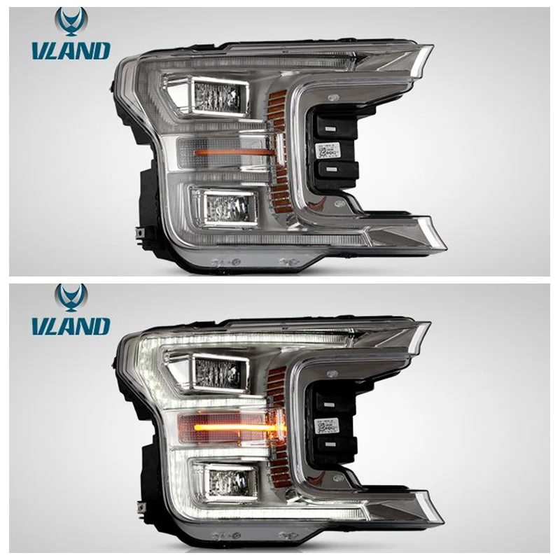 Завод VLAND полный светодиод подходит для F150 2017 2018 2019 сборка фар светодиодная