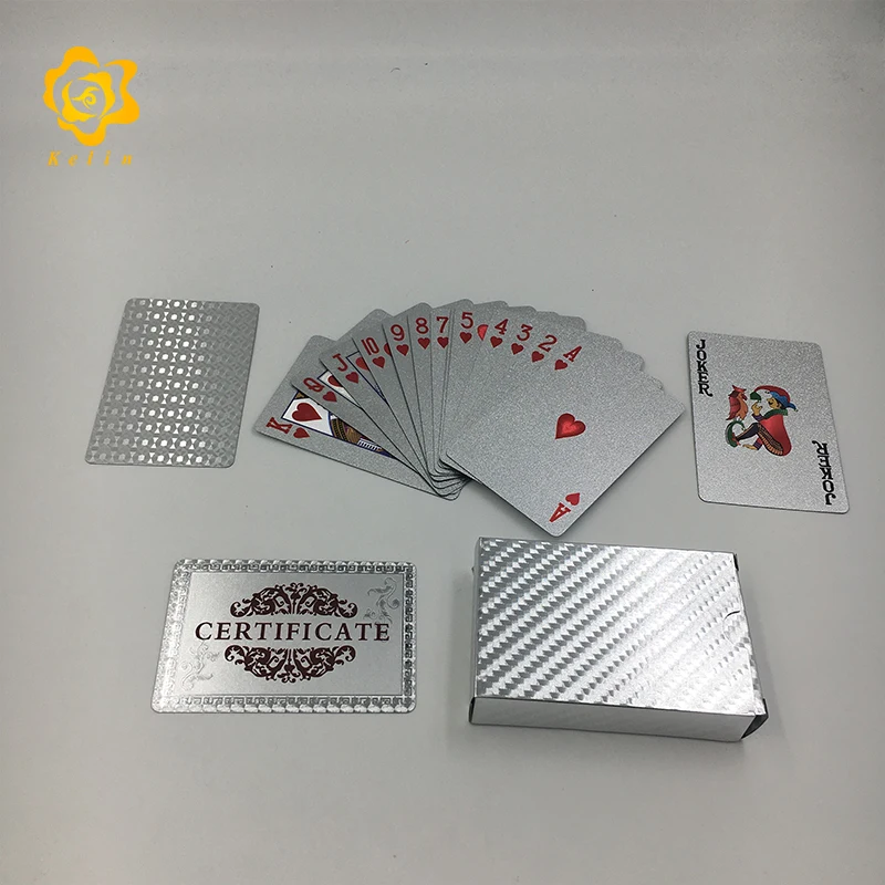MosaicSilver Горячая Распродажа водонепроницаемых золотых розовых долларов США 100 долларов дизайн 24k золотые карты для игры в покер для новых азартных игр или свадебных подарков - Цвет: MosaicSilver
