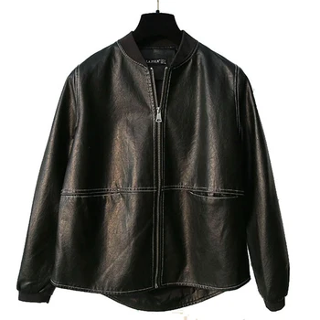 

Autumn New PU Leather Jacket Women Casual Short Soft Faux Leather Jacket Female Zipper Basic Coat Ladies Biker Leather Jacket
