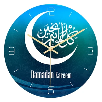 

Creative Acrylic Material Clock Muslim Design Wall clock Bedroom Living Room Home Decoration Silent Movement Clock