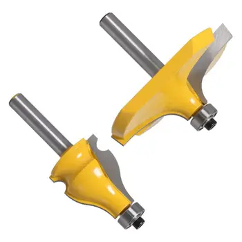 

OOTDTY 2pcs 8mm Rod Handrail Tenon Milling Router Bits Set for Woodworking Wood Cutter