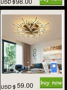 Smart Home Alexa Circle Rings Modern led Chandelier For living Room Bedroom Study Room White/Brown Color Chandelier rectangular chandelier