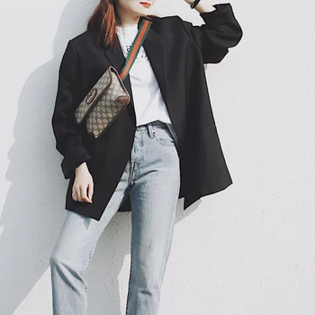 

Women Wool Suit Set Office Blazer Black Outwear Cardigan Or Pants Office Lady Trousers Autumn Winter